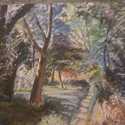 Summer sunlight, 19 by 23 on Bristol board. Pastel and acrylic paint
