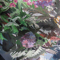 Little Purple Flowers, acrylic 
                      paint on museum board, 20” x 26”
